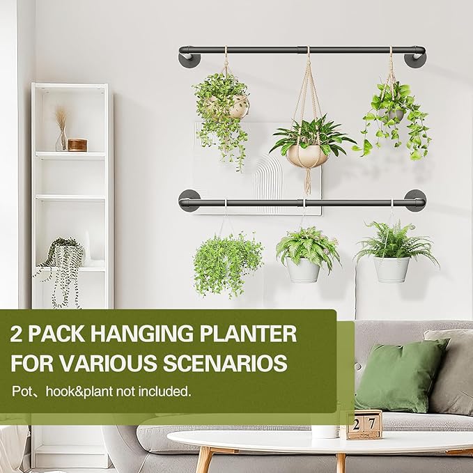 2Pc Hanging Planters for Indoor Plants Plant Hanger Indoor Hanging Plant Holder - Image 2