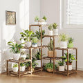 Bamworld Plant Stand Indoor Corner Plant Shelf Outdoor by Bamworld