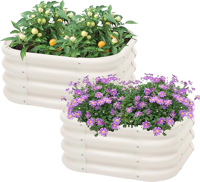 2-Pack 2x1ft Galvanized Raised Garden Bed, Outdoor Planter Bed, Metal Planter - Image 2