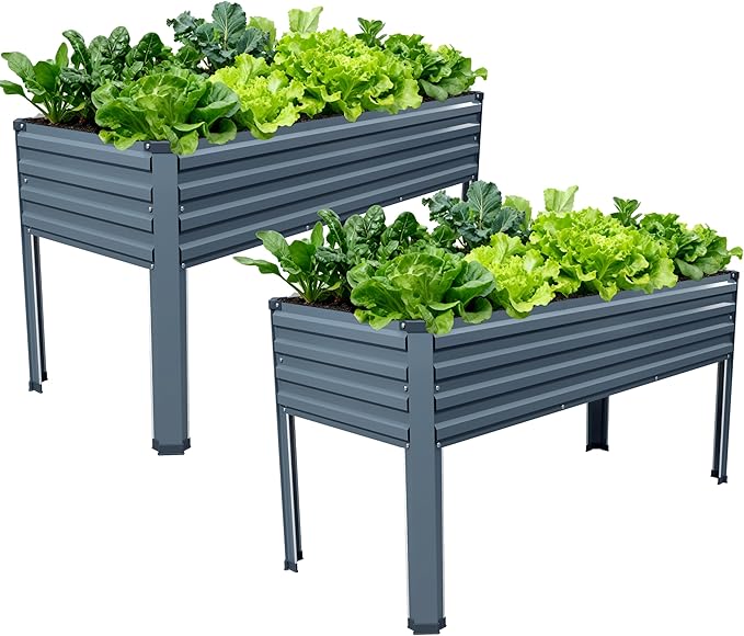 Vengarus Galvanized Raised Garden Bed Outdoor by Vengarus