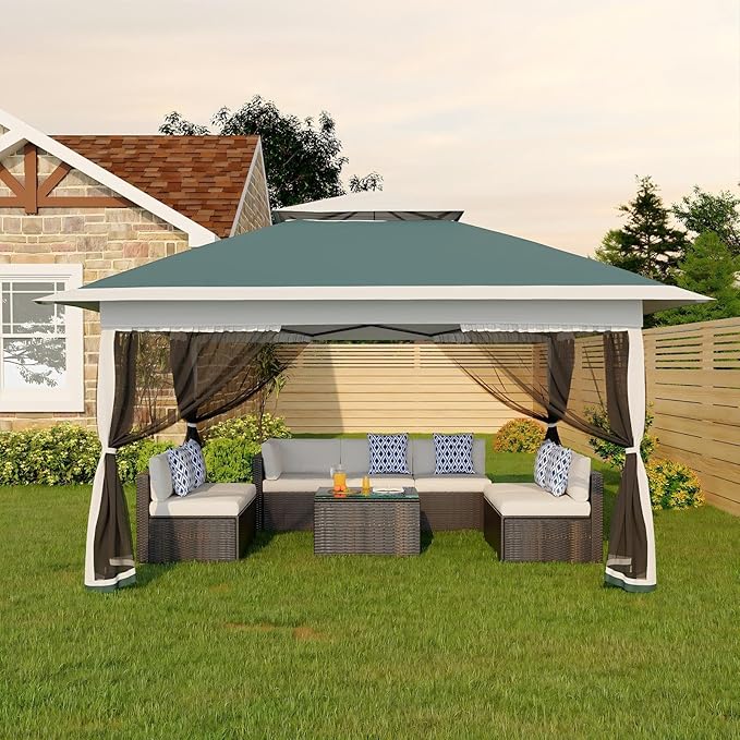 Canopy Tent 12x12 ft, Pop Up Gazebo One-Push Setup by GarveeLife