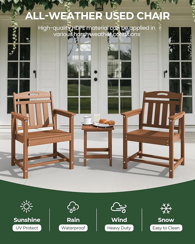 Set of 2 Weatherproof Patio Chairs - Image 4