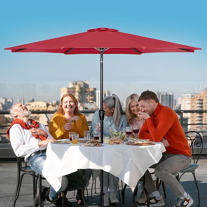 Simple Deluxe 9' Patio Umbrella Outdoor Table Market Yard Umbrella - Image 7