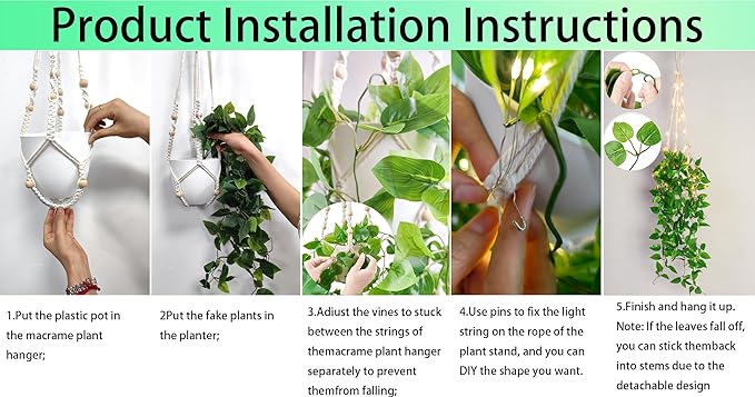 2 Packs Fake Hanging Plant - Image 4