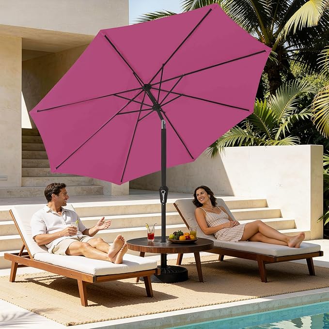 MEWAY 9ft Patio Umbrella Outdoor Table Umbrellas - Image 3