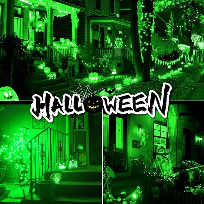 btfarm 2 Pack Solar String Lights Outdoor, 160LED 66FT Halloween Solar Fairy - Image 5