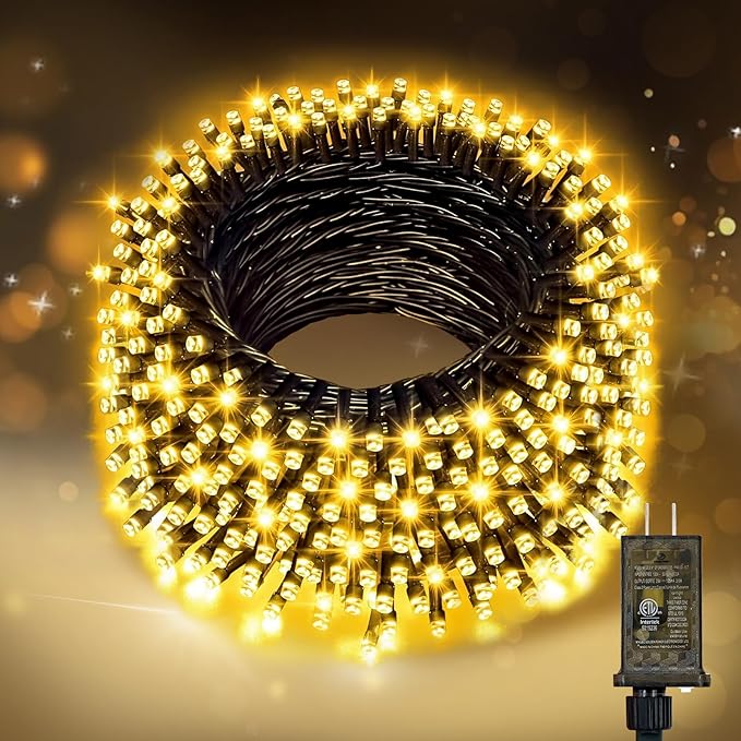 Nisocy 200 LED Christmas Connectable String Lights Outdoor Waterproof – Warm by NISOCYLighting
