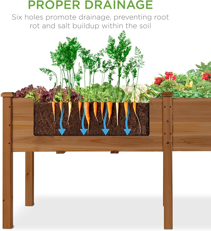 Best Choice Products 72x24x30in Raised Garden Bed, Elevated Wood Planter Box - Image 3