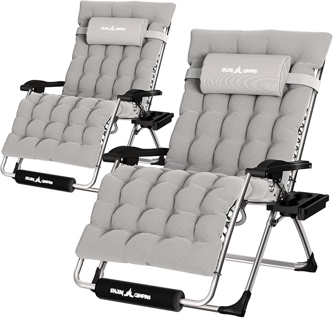 UDPATIO Oversized Zero Gravity Chair Set of 2, 33In XXL Patio Reclining Chair by UDPATIO