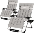 UDPATIO Oversized Zero Gravity Chair Set of 2, 33In XXL Patio Reclining Chair by UDPATIO