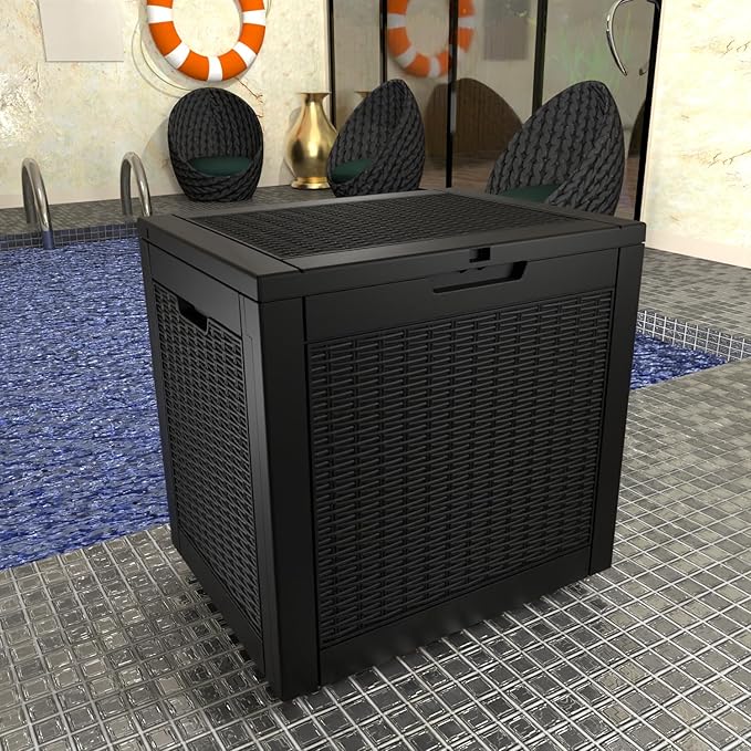 31 Gallon Outdoor Deck Box, Lockable Waterproof Outdoor Storage Boxes - Image 6