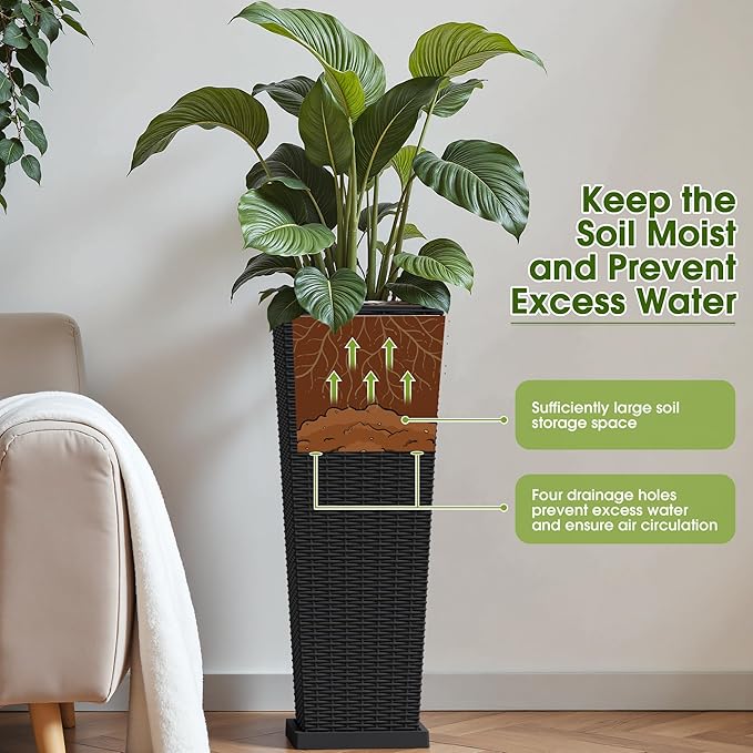 Devoko Resin Tall Planters - Image 3