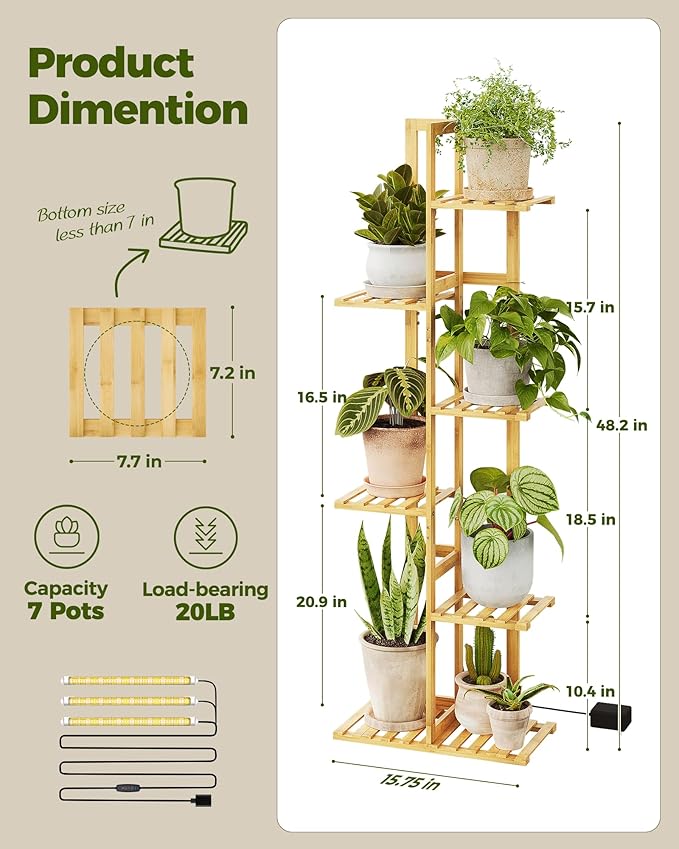 Bamworld Bamboo Plant Stand - Image 2