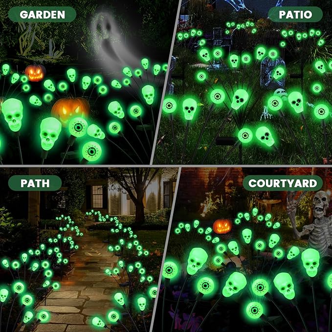 Solar Lights Outdoor, Halloween Decorations Outdoor, Scary Eyeball Lights - Image 4