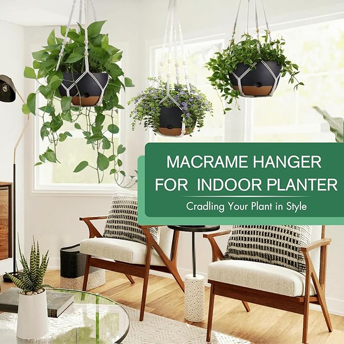 3 Pack 8/10/12 Inch Hanging Planters - Image 2