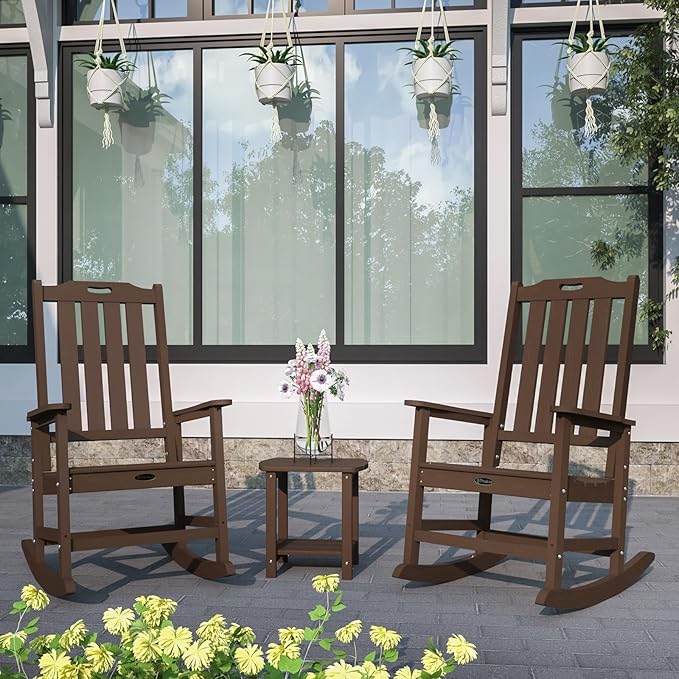 Oversized Rocking Chair Set of 2, Outdoor Rocking Chair - Image 2