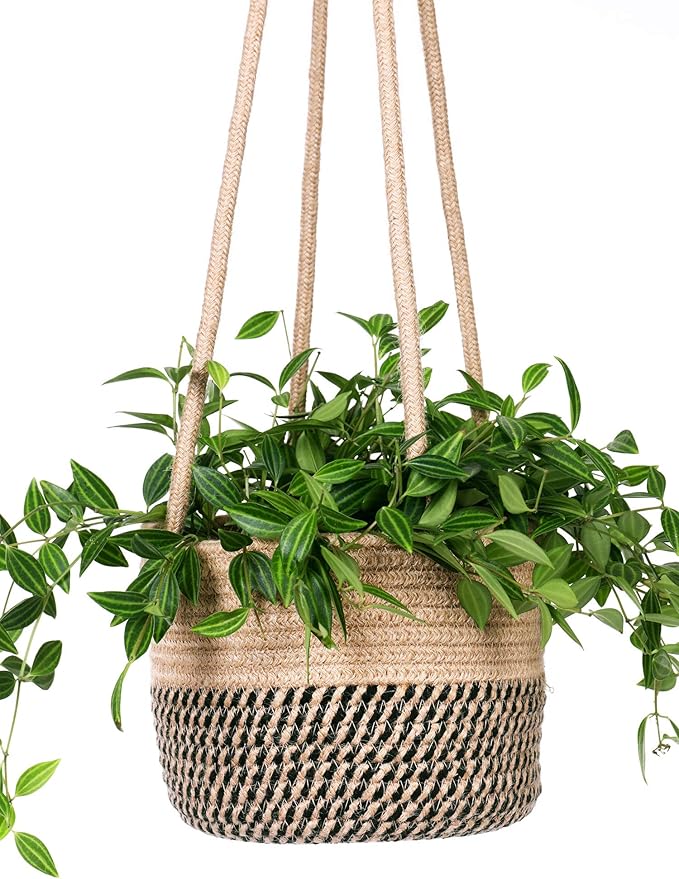 Hanging Planter Basket Jute Rope Woven Plant Hangers Indoor Hanging Plant - Image 3