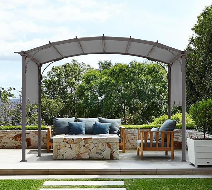 85''x 208'' Universal Doubleton Steel Pergola Replacement Cover - Image 7