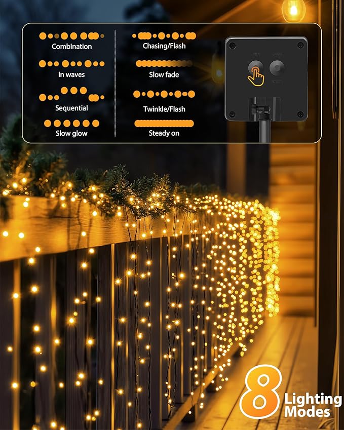 Brightown Solar String Light for Outside, 50Ft 120 LED Solar Lights Outdoor - Image 3