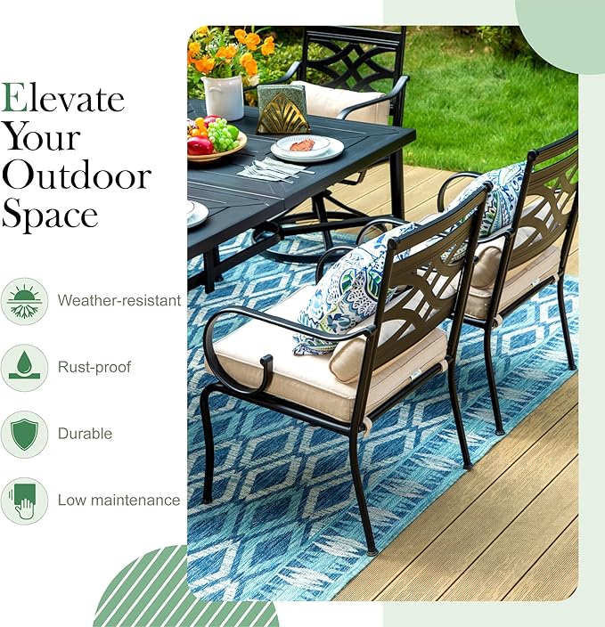 Sophia and William Outdoor Patio Dining Set - Image 6
