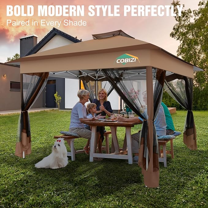 COBIZI 13x13 Pop Up Gazebos On Clearance Canopy Tent- Upgrade Metal Outdoor - Image 4