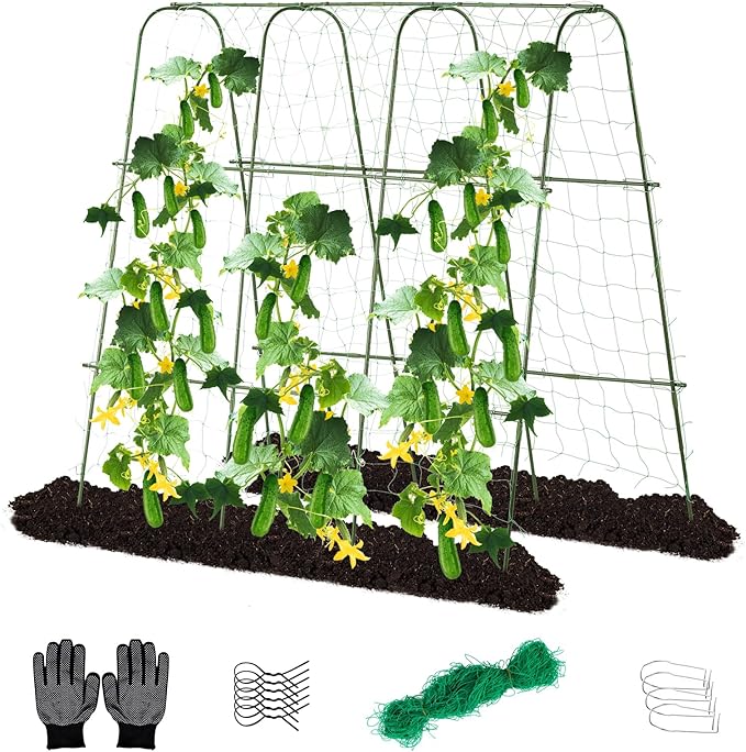 Lalahoni Cucumber Trellis, by Thereasonyoulovegardening