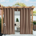 NICETOWN 2 Panels Blackout Patio Waterproof Outdoor Curtains, Thermal Insulated by NICETOWN