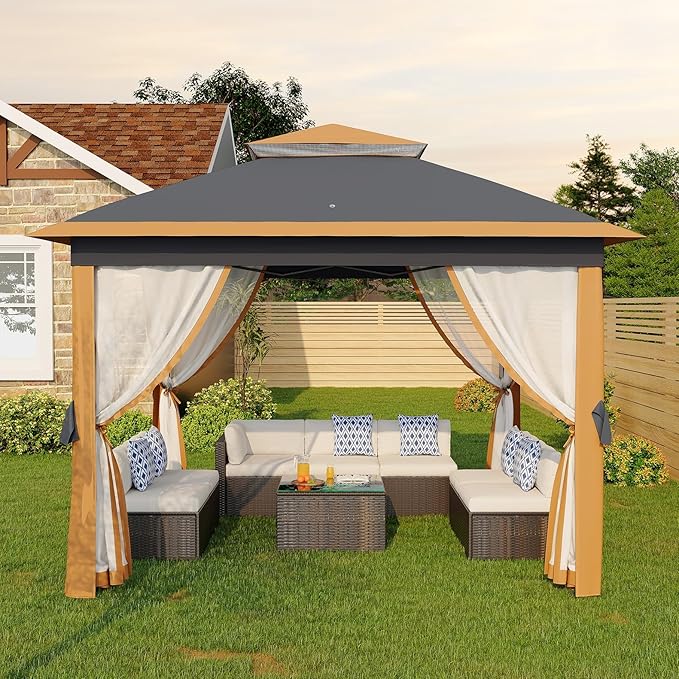 11'x11 Pop-Up Gazebo, Instant Outdoor Canopy Tent by GarveeLife