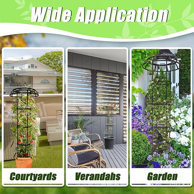 Garden Trellis for Climbing Plants Outdoor, 65 Inch Mushroom Top Trellis for - Image 7