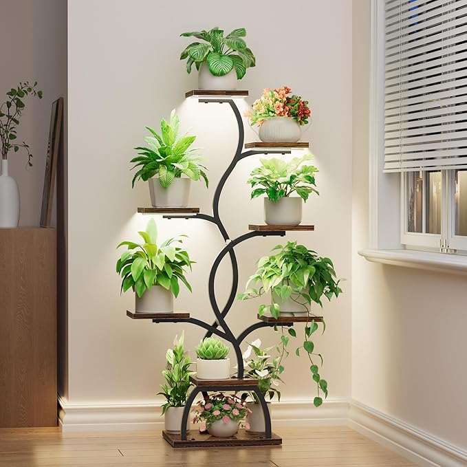 Plant Stand Indoor with Grow Light - Image 9