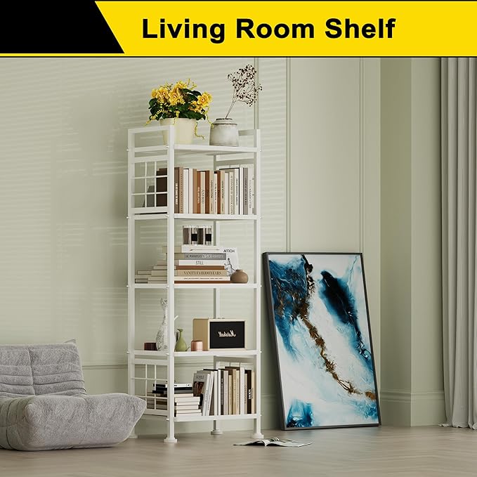 GIOTORENT 5-Wire Standing Storage Shelves, Metal Shelving Unit Pantry Rack - Image 4