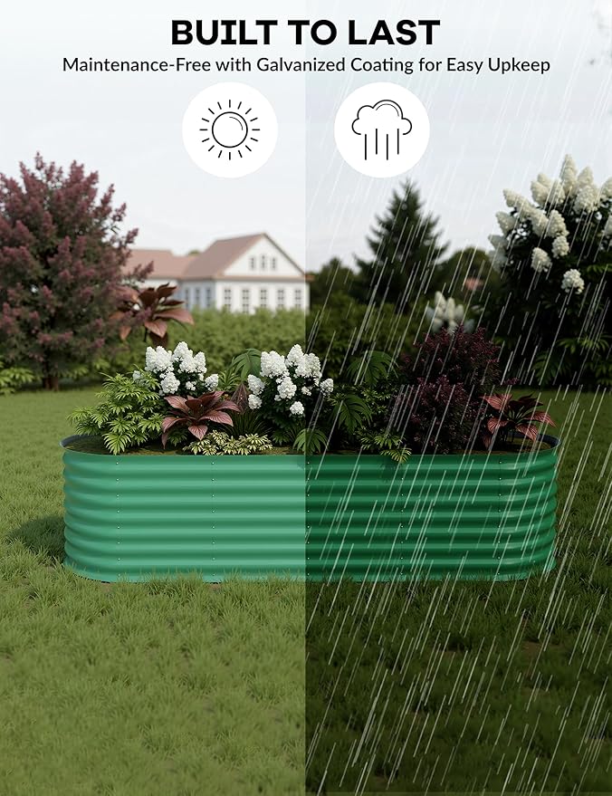 GarveeLife 8x2x2 ft Galvanized Raised Garden Bed - Image 5