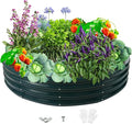 Durable Round Steel Raised Garden Bed Painted by zbzbml