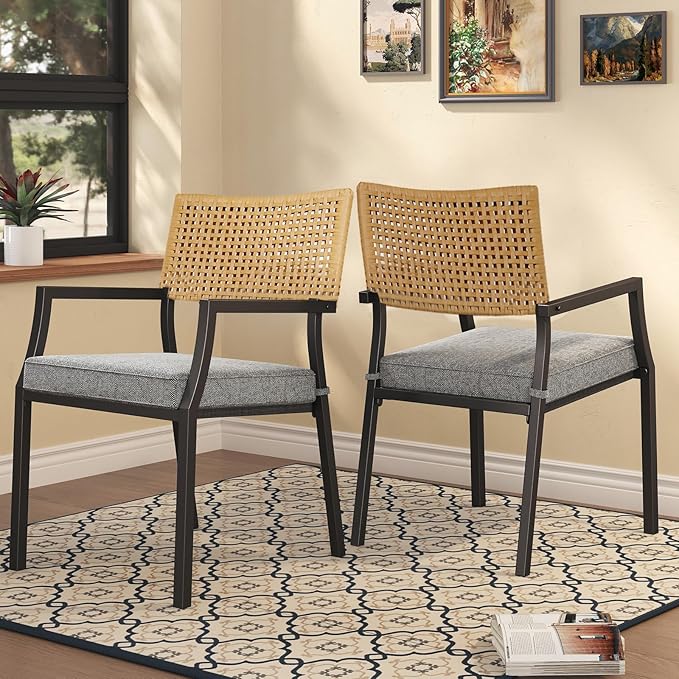 Grand patio Outdoor Dining Chair Set of 4, 4 Pieces Patio Dining Chairs - Image 8