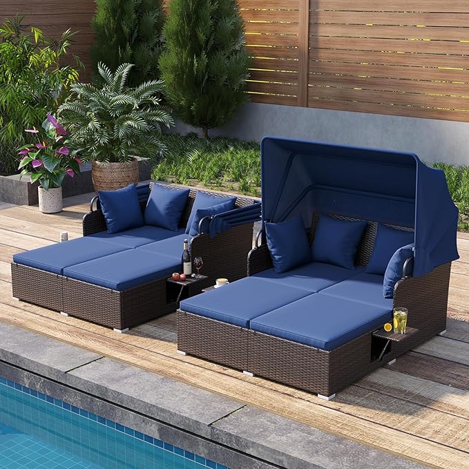Tangkula Patio Rattan Daybed - Image 4
