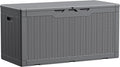 Devoko 100 Gallon Waterproof Large Resin Deck Box Indoor Outdoor Lockable by DEVOKO