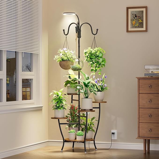 Plant Stand Indoor with Grow Light by BACEKOLL