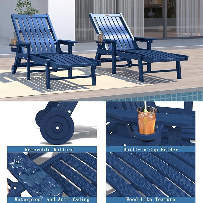 Patio Chaise Lounge Chair, Oversized Lounge Chair Outdoor - Image 7