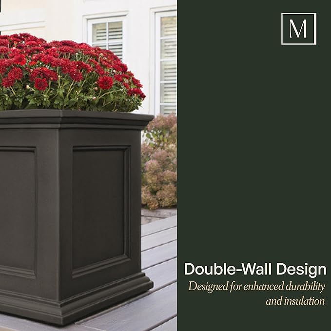 Mayne Fairfield 20-Inch Square Planter – Self-Watering, Weather-Resistant - Image 5