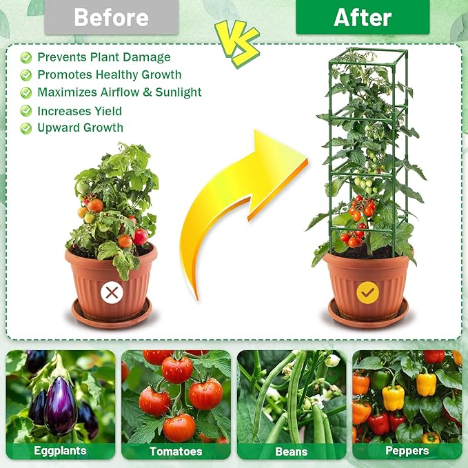 Legigo 4 Pack Square Tomato Cages - Image 3