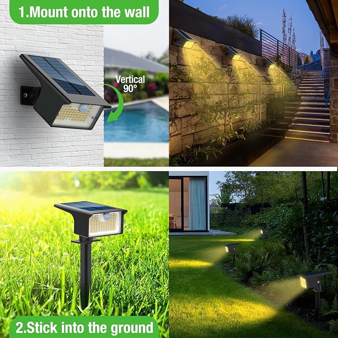 Solar Spot Lights Outdoor Motion Sensor, 3 Modes Motion Sensor Outdoor Lights - Image 4
