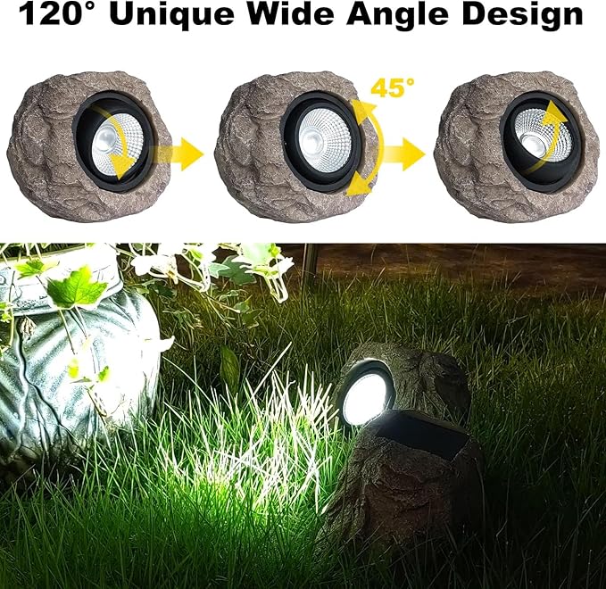 Solar Rock Lights Outdoor Garden Waterproof - Image 4