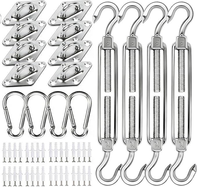 YOFIT 80 Pcs Shade Sail Hardware Kit 6 inch by yofit