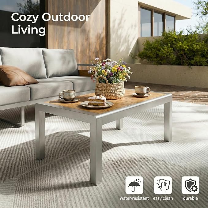 ZANDOR Outdoor Patio Conversation Sets, 4-Piece Aluminum Metal Outside - Image 6