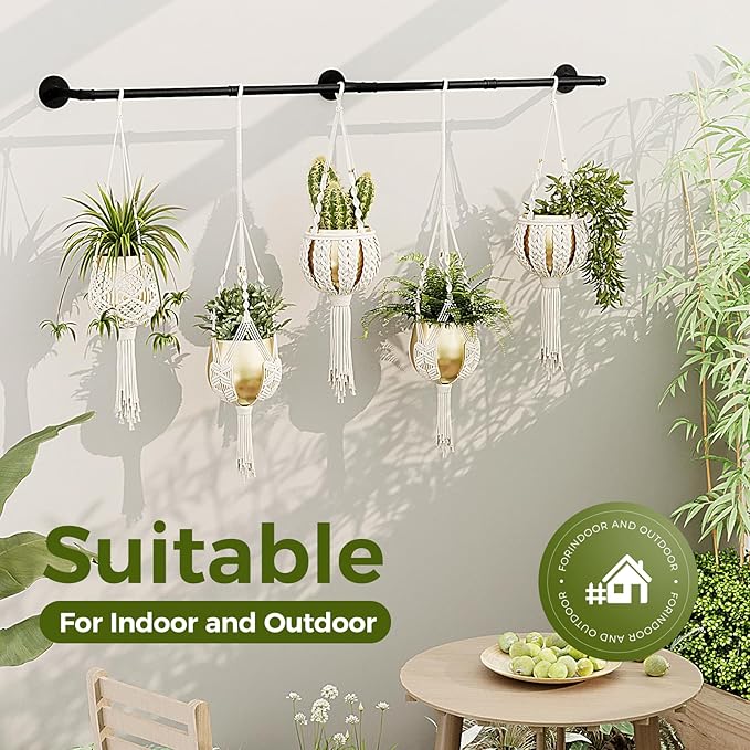 Bamworld Plant Hanger Indoor 70in Hanging Planters Rod Hanging Plant Holder - Image 5