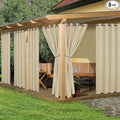 HolidayIdeas Outdoor Curtains for Patio Waterproof, 8 Panels by HolidayIdeas