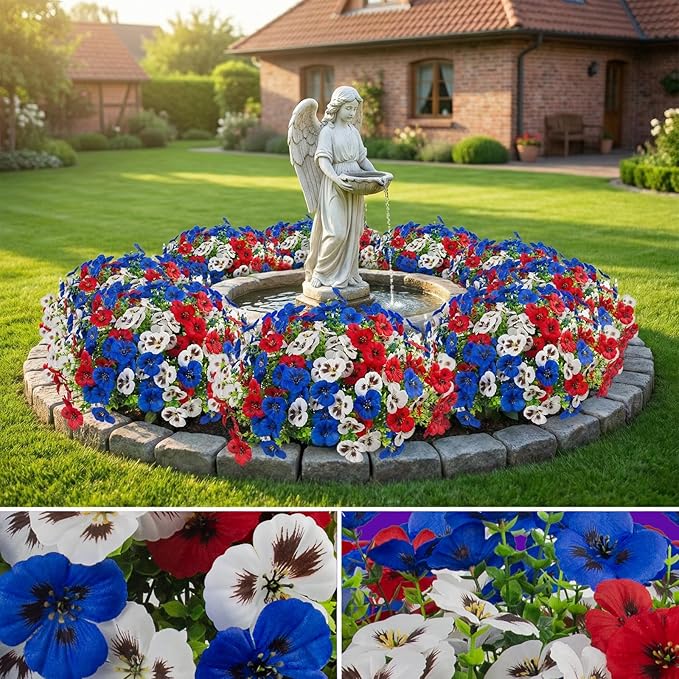 18 Pcs Artificial Fake Pansy Flowers - Image 5