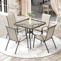 Arlopu 5 Piece Outdoor Patio Dining Set, Porch Furniture by Arlopu