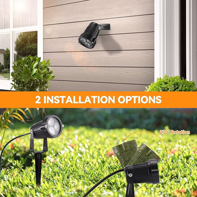 LemonBest Outdoor Water-Resistant LED Lawn Garden Landscape Lamp Wall Yard Path - Image 5