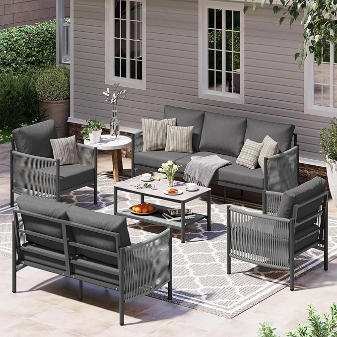 Aluminum Outdoor Patio Furniture Set by Oasbira